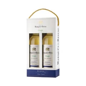 MARQUÉS DE RISCAL Estuche de 2 botellas de vino blanco Verdejo con D.O. Rueda.