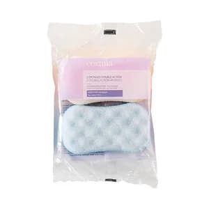COSMIA Esponjas de doble acción (exfoliación facial intensa) para todo tipo de pieles 2 uds.
