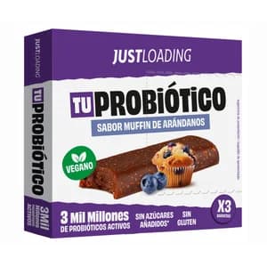 JUSTLOADING Barrita de dátil y arándano con probióticos 3c35 gr.