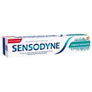 SENSODYNE Pasta de dientes con fluor, especial para personas con sensibilidad dental SENSODYNE Limpieza refrescante 75 ml..