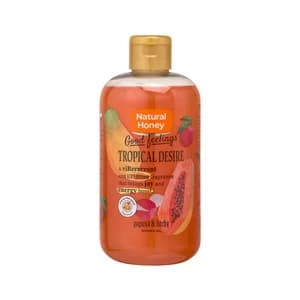 NATURAL HONEY Good feelings tropical desire Gel para ducha o baño con aroma a papaya y litchy 500 ml.