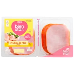 Pechuga de pavo adobada, cortada en lonchas EL POZO Bienstar 330 g.