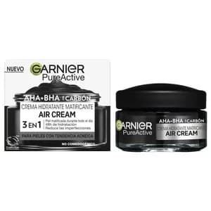 GARNIER Pure active Crema hidratante y matificante, para pieles con tendencia acneica 50 ml.