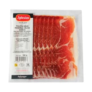 IGLESIAS Paleta gran reserva (más de 9 meses de curación), 50% cruce Duroc, cortada en lonchas 150 g.