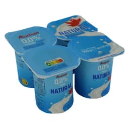 AUCHAN Yogur desnatado natural sin azúcares añadidos 4 x 125 g Producto Alcampo.