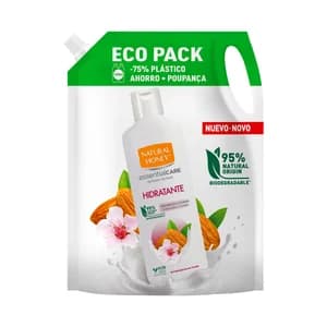 NATURAL HONEY Essential care Recarga gel de baño o ducha hidratante con aceite de almendras dulces 1.4 l.