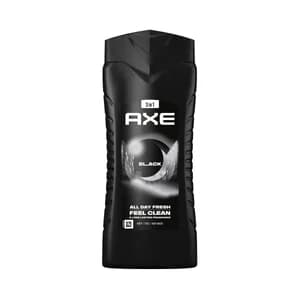AXE Black Gel de baño o ducha para hombre con aroma a pera y madera de cedro 400 ml.