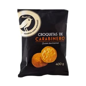 ALCAMPO GOURMET Croquetas rellenas de suave bechamel y carabineros 400 g.