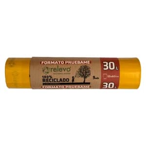 RELEVO 100% Reciclados bolsa de basura amarilla 30L 9und