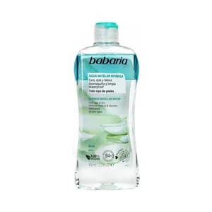 BABARIA Agua micelar bifásica desmaquillante, para todo tipo de pieles 400 ml.