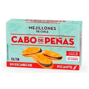 CABO DE PEÑAS Mejillones chile picante 13/18 piezas 69 g.