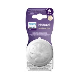 AVENT Natural response teat de Philips Tetinas para líquidos espesos (6) para bebés de más de 6 meses 2 uds.
