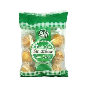 LALY Magdalenas sin azúcares añadidos y sin leche 450 g.