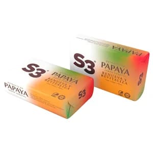 Pastillas de jabón vegetal renovadoras y revitalizantes, con extracto de papaya S3 2 x 125 g.