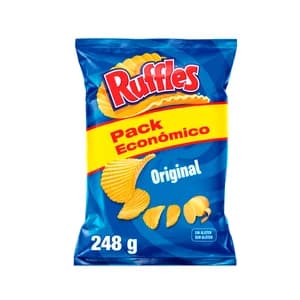 RUFFLES Patatas fritas originales onduladas bolsa de 248 g.