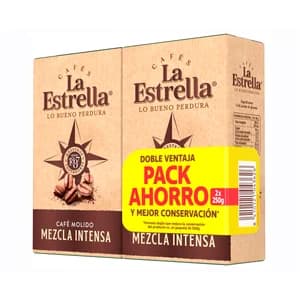 LA ESTRELLA Café molido mezcla intensa pack 2 uds. x 250 g.