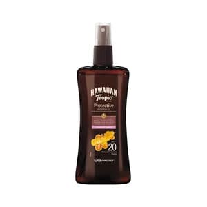 HAWAIIAN TROPIC Aceite seco protector solar, con coco y guava y FPs 20 (medio) HAWAIIAN TROPIC Protective 200 ml.