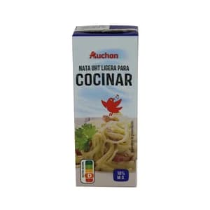 AUCHAN Nata ligera para cocinar 200 ml Producto Alcampo.