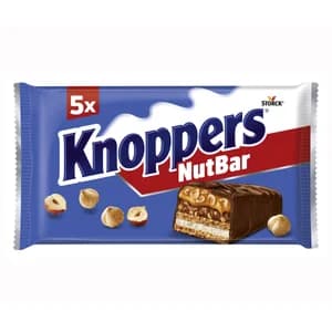 KNOPPERS Nut Bar Barritas con crema de leche y avellanas 5 uds. 40 g.