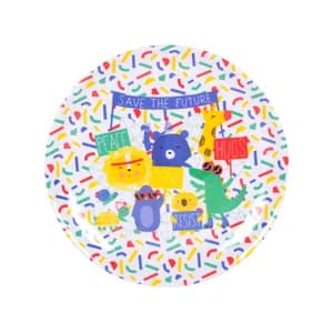 Plato llano fabricado en melamina, 25 cm, Animal Club, TABERSEO.