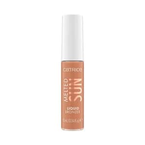 CATRICE Melted sun tono 015 Sunkissed marrón caramelo cálido Bronceador líquido cremoso acabado mate natural.