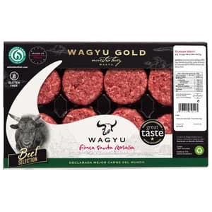 SANTA ROSALIA Wagyu gold Mini burger meat de vacuno raza Wagyu 8 x 35 g.