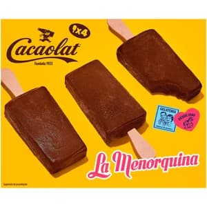 LA MENORQUINA Helado polo de Cacaolat 4 x 100 ml.