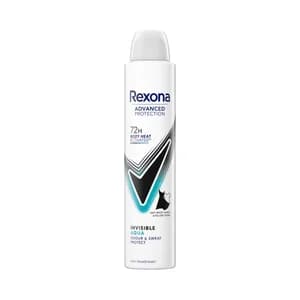 REXONA Invisible aqua Desodorante en spray para mujer con acción antimanchas 200 ml.