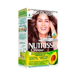 GARNIER Nutrisse créme tono 4 castaño Tinte de pelo permanente.