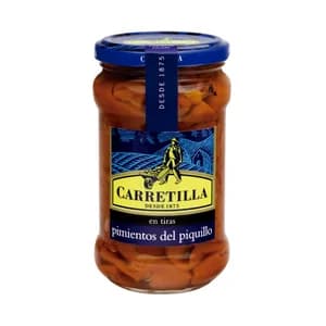 CARRETILLA Pimientos del Piquillo en tiras frasco de 225 g.