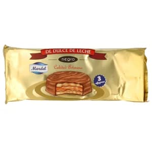 MÁRDEL Alfajores de chocolate con dulce de leche 150 gr,