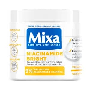 MIXA Crema hidratante antimanchas, para pieles secas y apagadas 400 ml.