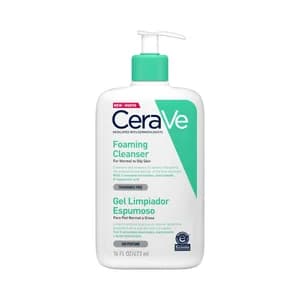 CERAVE Gel limpiador espumoso sin perfume para pieles normales a grasas 473 ml.
