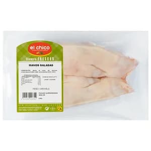 EL CHICO Manitas saladas de cerdo, sin gluten ni lacteos, envasadas al vacio