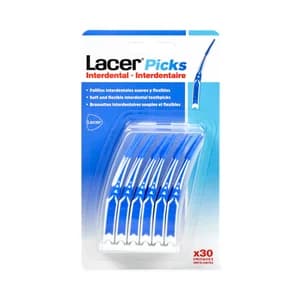 LACER Cepillos interdentales triangulares, suaves y flexibles LACER Picks 30 uds.