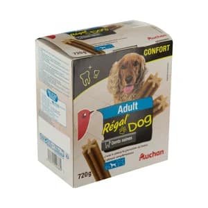 PRODUCTO ALCAMPO Snacks dental para perros adultos talla mediana AUCHAN EXPERT DENTAL CARE 28 uds. 720 g.