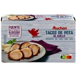 PRODUCTO ALCAMPO Tacos de pota al ajillo 72 g.