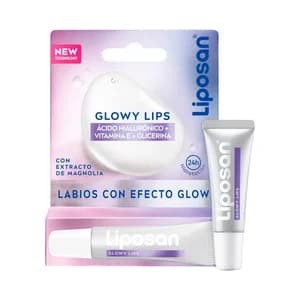 LIPOSAN Glowy Protector labial hidratante con efecto glow y extracto de magnolia.