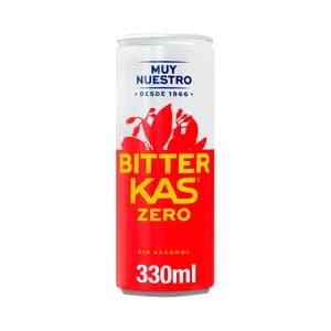 BITTER KAS Zero Bitter sin azúcar y sin alcohol lata 330 ml.