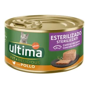 ULTIMA Fit & delicius Alimentación para gatos en lata de sabor a pollo 85 g.