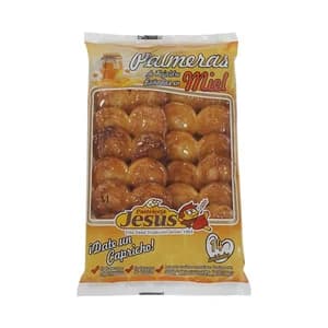PASTELERÍA JESÚS Palmeras de hojaldre bañadas en miel con mantequilla 14 uds. 300 g.
