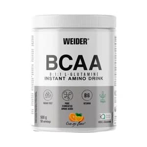 WEIDER Complemento alimenticio BCAA 8:1:1 + glutamina, sabor naranja 500 g.