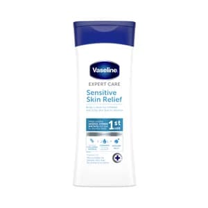 VASELINE Sensitive skin relief Loción corporal hidratante para pieles irritadas y con picazón debido a la sequedad 400 ml.