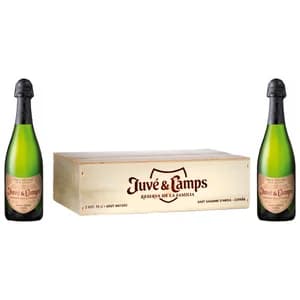JUVÉ & CAMPS Caja de madera con 2 botellas de cava brut nature gran reserva JUVÉ & CAMPS.