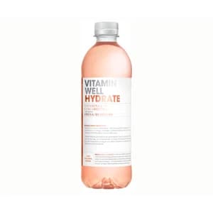 VITAMIN WELL Bebida sin gas sabor fresa y ruibarbo con vitamina C y D, cinc y biotina 50 cl.