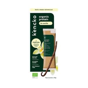 KENCKO Mix de proteinas vegetales con frutas deshidratadas y sabor a vainilla 2 x 35 g.