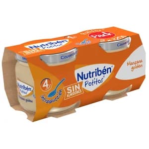 NUTRIBÉN Potitos® de manzana golden, a partir de 4 meses NUTRIBÉN Introducción 2 x 120 g.
