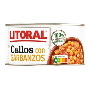 LITORAL Callos con garbanzos lata de 380 g.