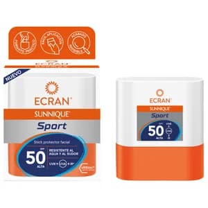 ECRAN Sunnique sport Protector solar facial en stick con FPS 50 (muy alto) 10 ml.