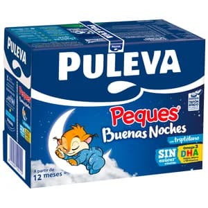 PULEVA Peques buenas noches Leche (3) de crecimiento con Triptofano, a partir de 12 meses 6 x 1 l.